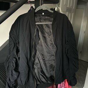 Womans kids Bomber Jacket Hanging out xl short long sleeve bomber jacket